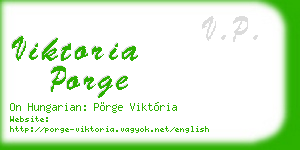 viktoria porge business card